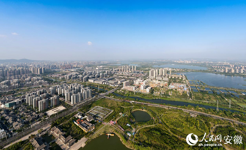 航拍淮北城區(qū)。 人民網(wǎng)記者 王銳攝