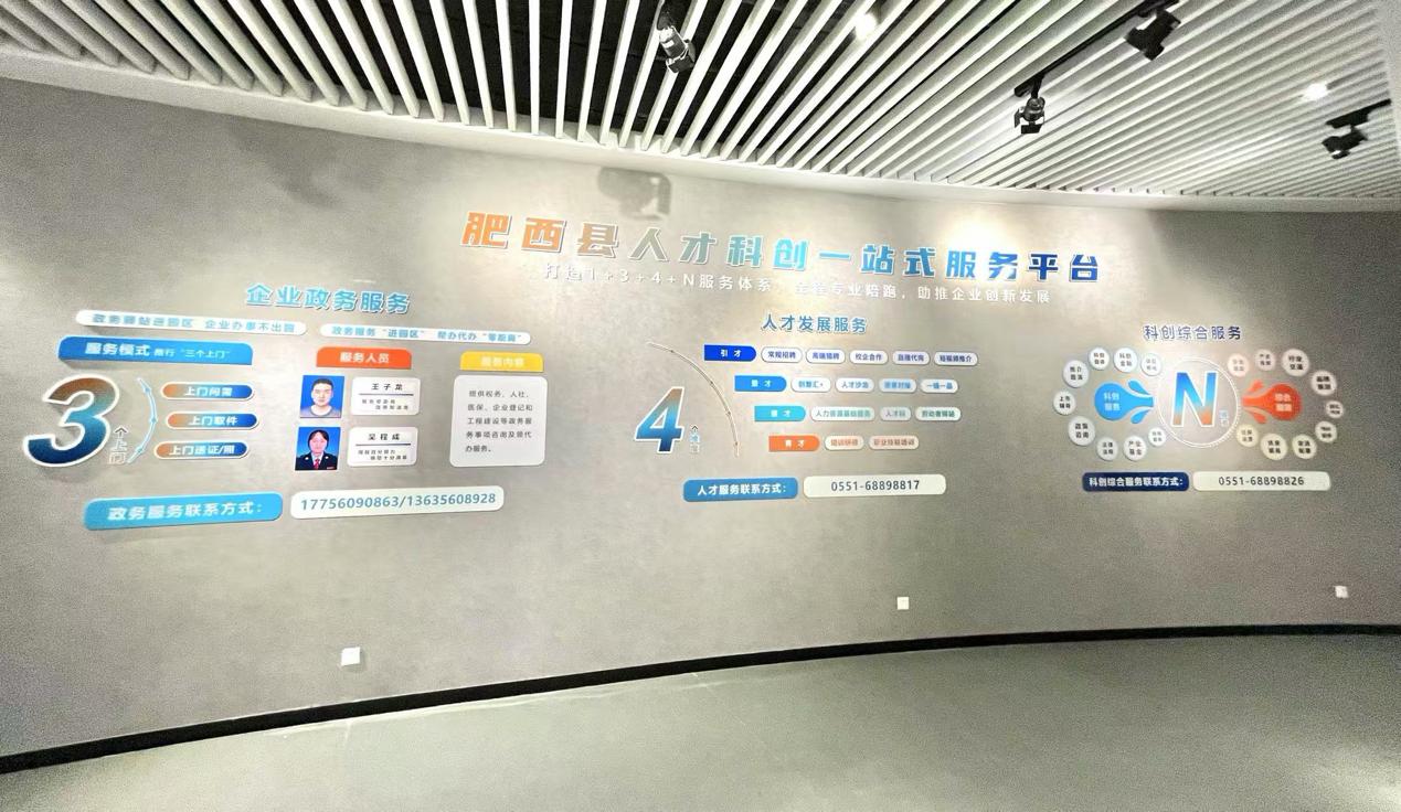 肥西縣"3+4+N"人才科創(chuàng)一站式服務(wù)平臺(tái)。 肥西縣委組織部供圖