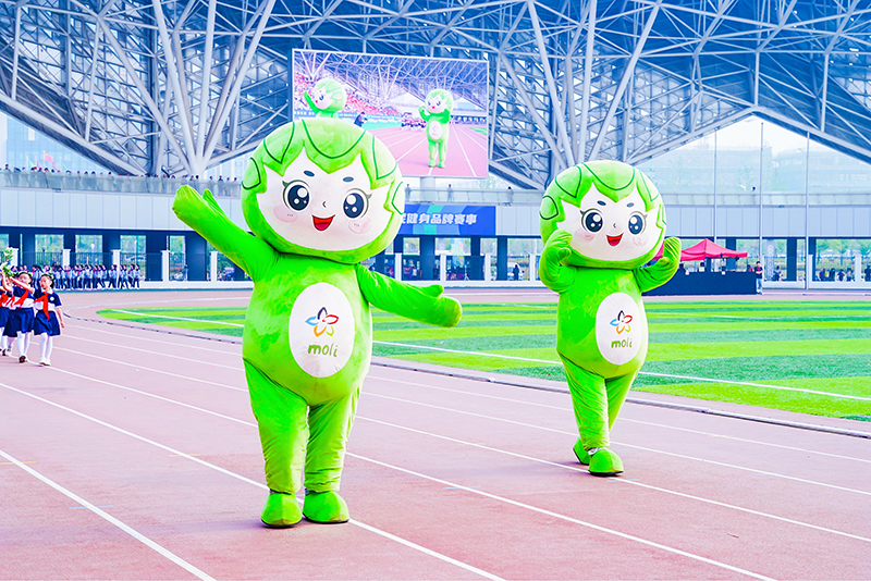 茉莉花全民健身展示活動吉祥物。李廣源攝
